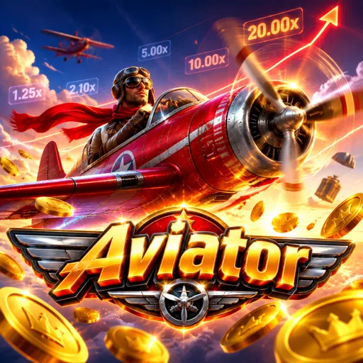Aviator: avião vermelho subindo na curva de multiplicador até o cashout