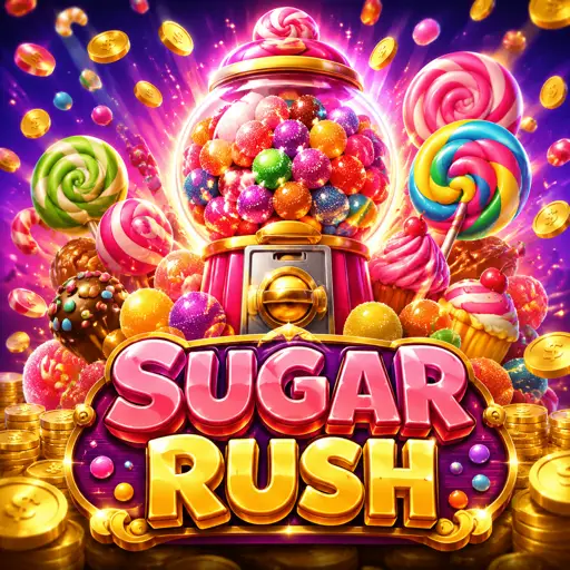 Sugar Rush: grid de doces com multiplicadores por posição que crescem até 128x